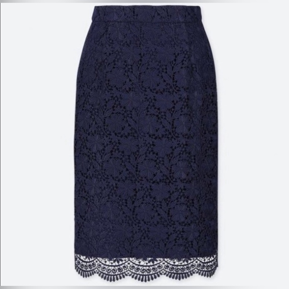 Uniqlo Navy Lace Skirt Size XS